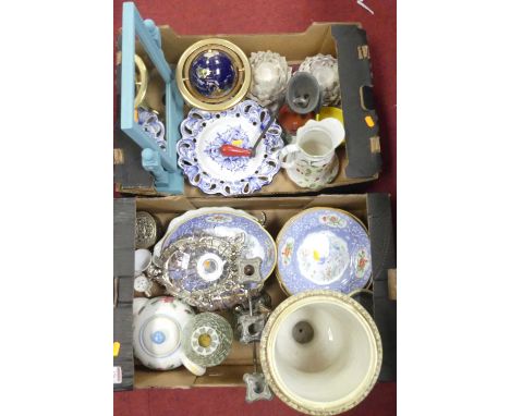A collection of miscellaneous items to include a collection of Mintons transfer decorated table ware, bearing under glaze ret