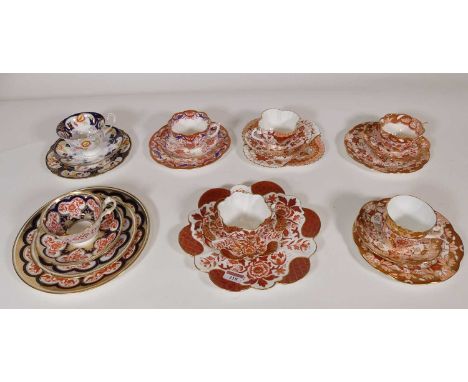 A collection of Charles Wileman tea wares, various shapes and patterns