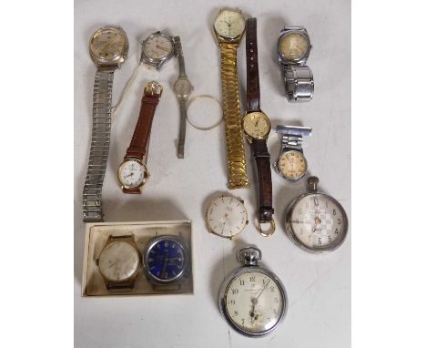 A collection of watches, to include a 1940s Rotary example, Ingersoll pocket watch, and further fashion watches