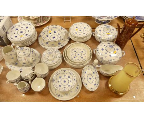 A collection of Masons and Furnivals Denmark pattern table ware, to include dinner plates, tureens, and part tea service, tog