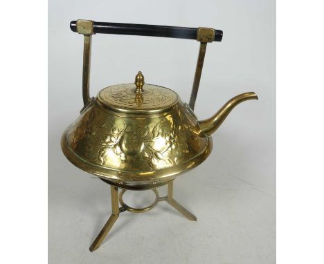 A collection of Arts &amp; Crafts metalware, to include a pair of copper dishes, each marked HBM verso, dia.28cm; a spirit ke