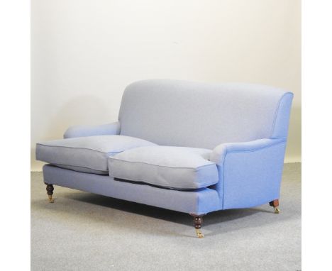 A modern Howard style blue upholstered two seater sofa, by Amor Interiors, 170cm