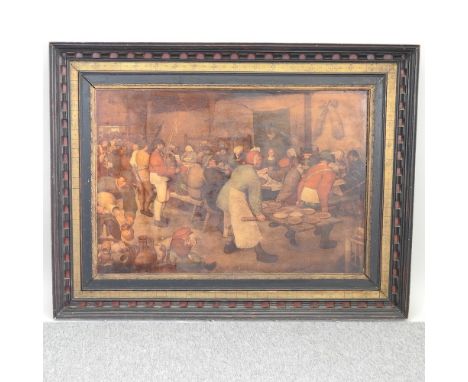 After Bruegel the elder, early 20th century, 'A Peasant Wedding', print, 59 x 85cm 