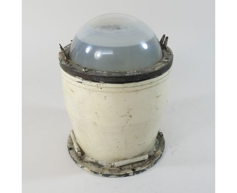 A mid 20th century ship's compass, by Henry Browne and son, 4756F, in a painted metal case, 23cm high