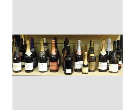 A collection of wine and sparkling wine