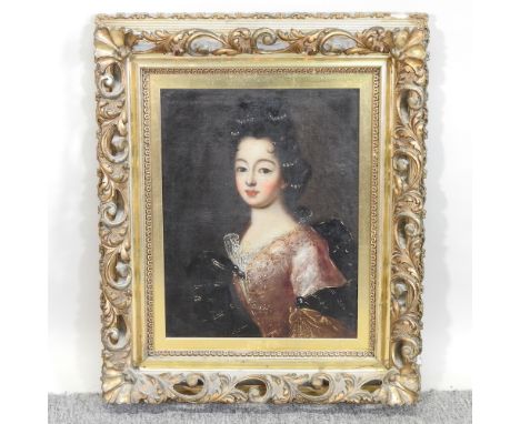 Continental School, 20th century, portrait of a lady, oil on canvas, 40 x 31cm