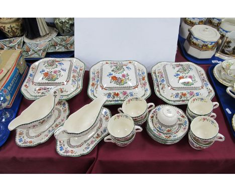 Spode 'Chinese Rose' Table Pottery, of twenty-three pieces including three lidded tureens.