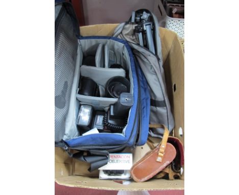 Minolta Dimage 2300 Camera, Sigma 100-300mm and 70-210mm lenses, accessories, Pentacon Auto 2.8/29 Hertel &amp; Reuss 8 x 30 
