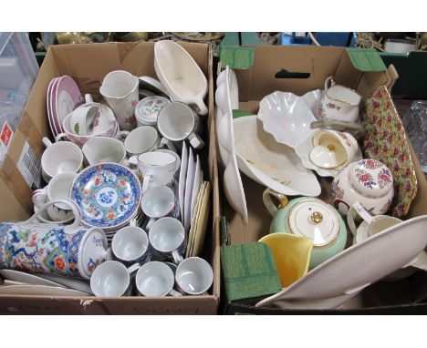 Devon 'Penache' Hors D'oeuvers, Sadler teapot, Japanese coffee service, Leonardo, Crown Trent, other ceramics:- Two Boxes.