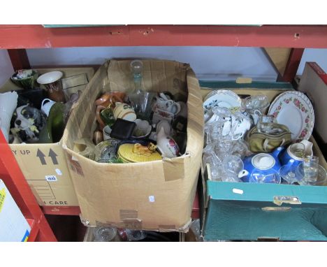 Motto Teapot and Jug, vases, other ceramics, Lilliput Lane, etc:- Three Boxes