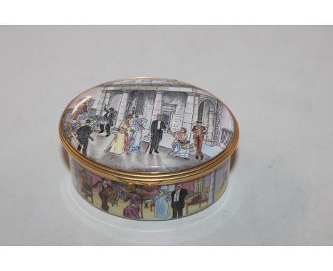 A Halcyon Days enamel trinket box 