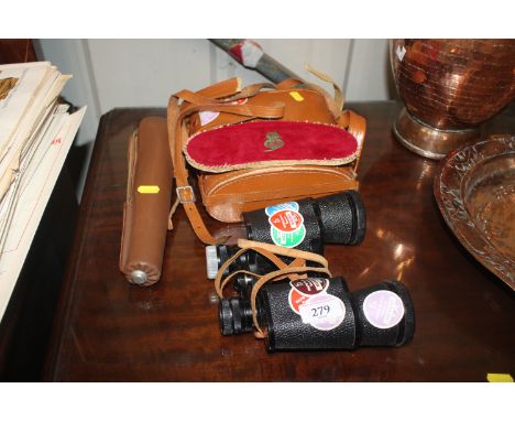 A pair of Greenkat 12x50 binoculars with case and tripod 
