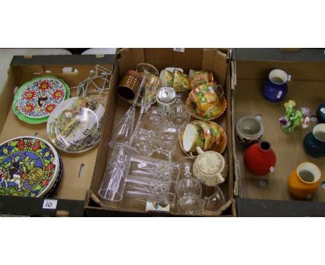 A mixed collection of items to include: Poole pottery vase, Wedgwood narrow boat plates, Royal Worcester egg coddler, Hose st