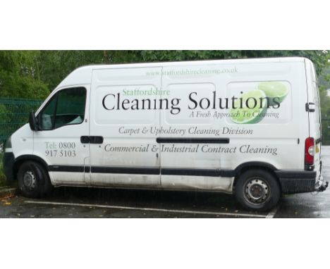 Vauxhall Movana transit van: with trck mount carpet cleaning&nbsp; equipment in the back. Registration number BJ57 FFZ. No ta