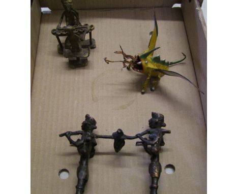 Primitive 20th Century African Figures: together with later model maker made novelty figure 