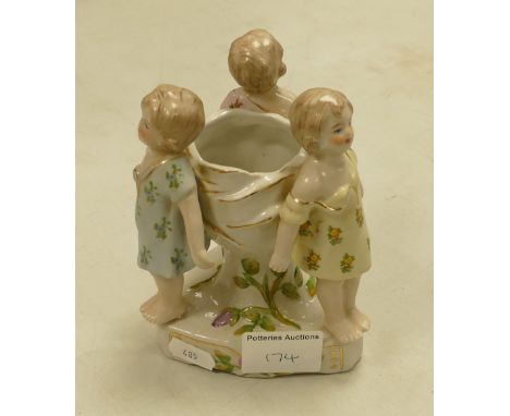 20th century ceramic Continental style figures: of small girls 