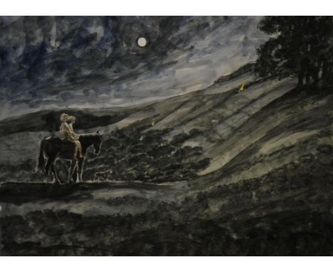 Jackanory, Stig of the Dump  Gareth Floyd (b.1940)  Nine hand drawn illustration for the Children's BBC TV Series. Stig of th