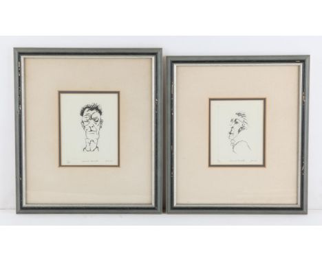 20th Century English / Irish School. A set of four bust portrait studies of Samuel Beckett. All titled, dated June 89' and nu