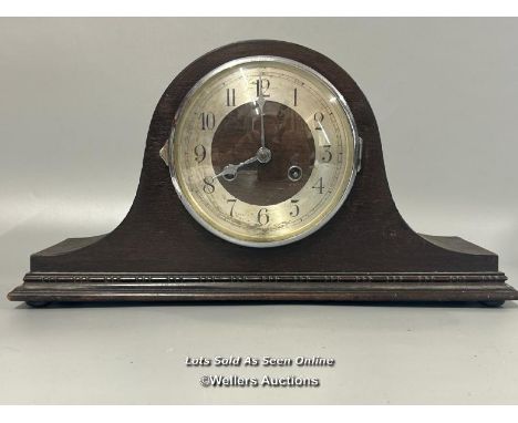 Vintage mantle clock, without key, 23 x 43 x 13cm / AN17