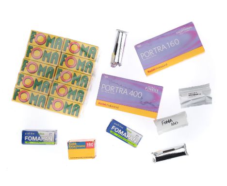 Mixed Selection of Medium Format Film, to include 20x rolls of Fomapan 100 in retro packaging, exp 03/2023, 5x rolls of Kodak