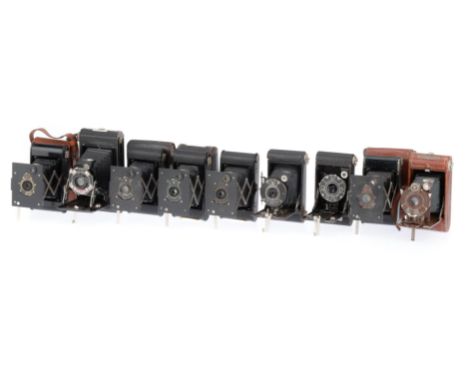 A Selection of Folding Cameras, to include a Kodak Vest Pocket model B, a Kodak Diomatric No.2, several Vest Pocket Kodak USA