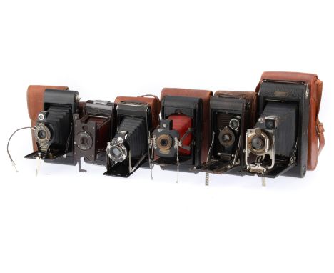 A Group of Large Vest Pocket Cameras, to include a Kodak 2A Brownie, VG, a Kodak 1A Autographic, a Kodak 1A Folding Strut Bro