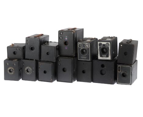 A Selection of Box Cameras, various sizes and models, mostly Kodak, untested, 14off.