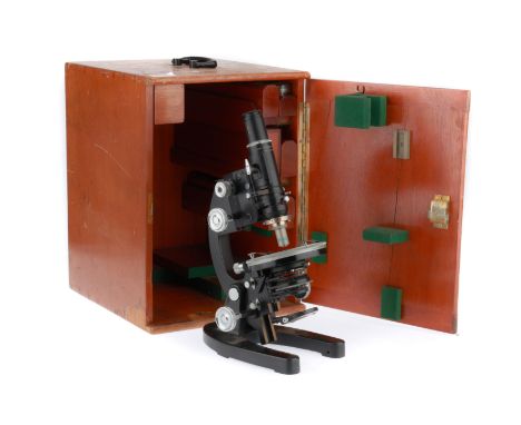 Polarizing Microscope By Cooke Troughton &amp; Simms, English, c.1950, engraved Cooke Toughton &amp; Simms, finished in black
