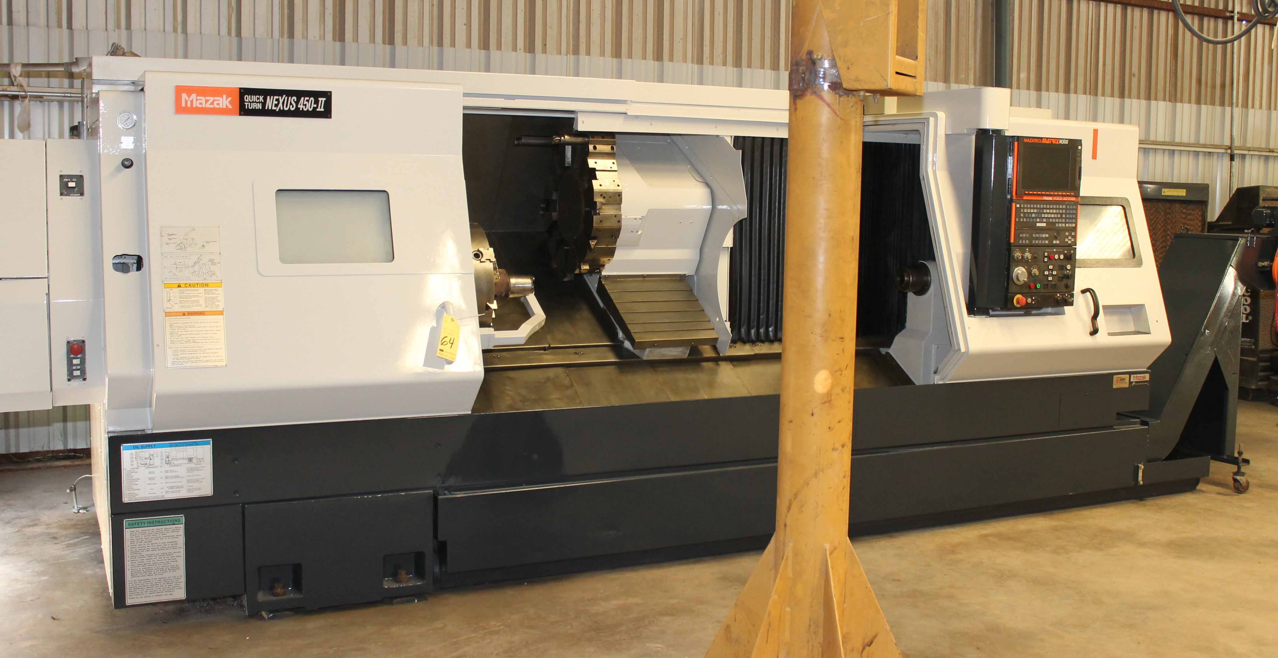 Lot 64 - CNC LATHE, MAZAK QUICK TURN NEXUS 450-II, installed new ...