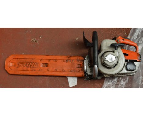 POLICE > Stihl petrol chainsaw [VAT ON HAMMER PRICE] [NO RESERVE] 