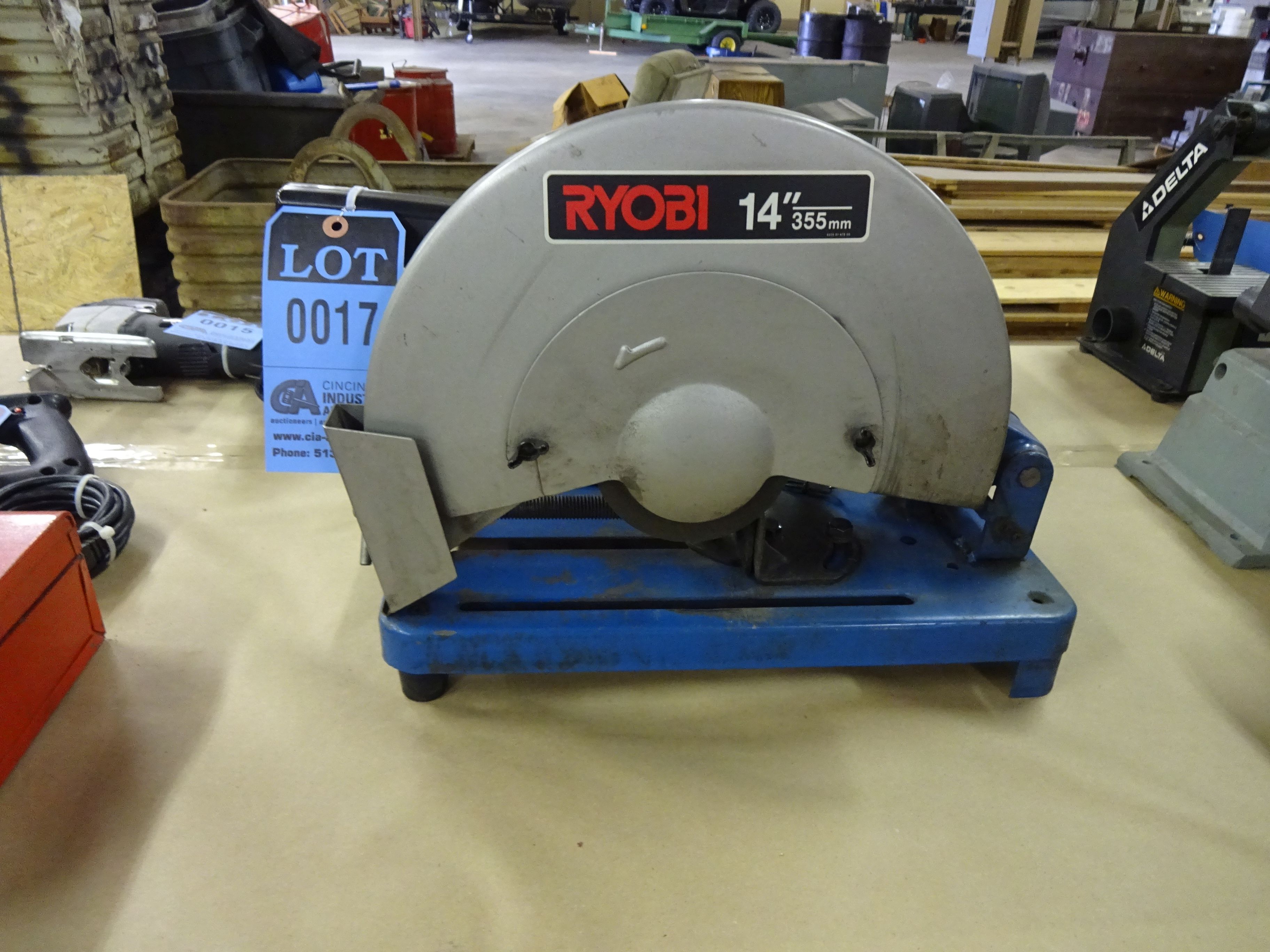 14" RYOBI MODEL C356 ELECTRIC BENCH ABRASIVE CUTOFF SAW