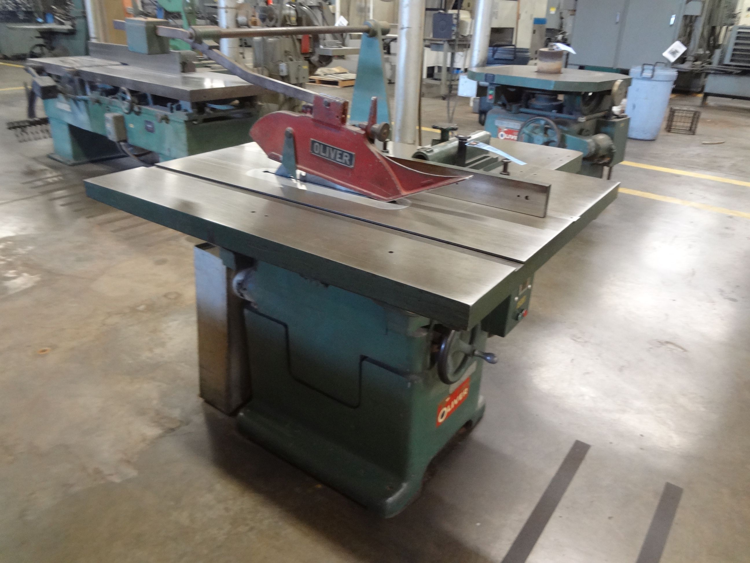 14" OLIVER MODEL 270D TABLE SAW; S/N 99981, 36" X 45" TABEL