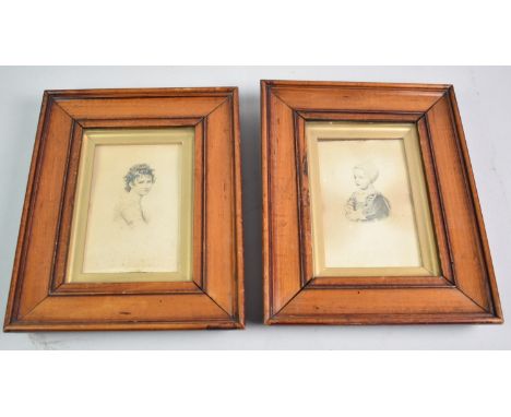 A Pair of Framed 19th Century Portrait Miniature Prints