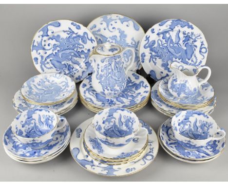 A Collection of 20th Century Royal Worcester Blue Dragon China to Comprise Small Plates, Bowls, Saucers, Cups etc (Various Co