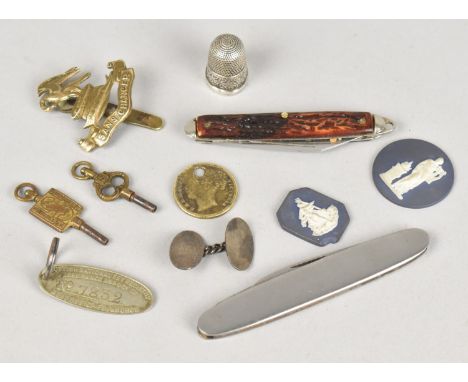 A Collection of Various 19th and 20th Century Items to Comprise key Fob "Scottish National Key Registry &amp; Assurance Assoc