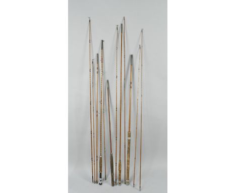 A Collection of Three Vintage Split Cane Salmon Rods to include Foster Brothers "The Ideal" together with a Further Collectio