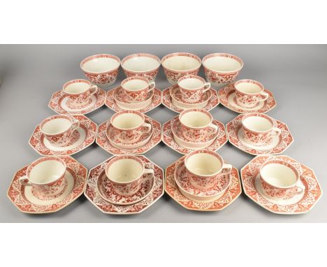An Early 20th Century Mintons "Denmark" Pattern Tea Set to Comprise Twelve Cups, Twelve Side Plates, Six Saucers and Four Bow