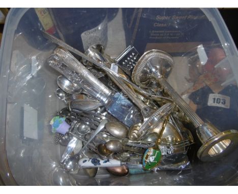 SELECTION OF SILVER ITEMS AND PLATED WARE