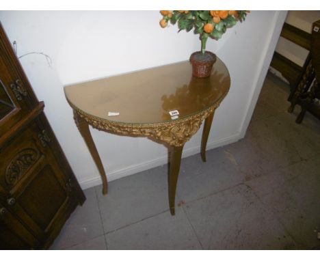 HALL CONSOLE TABLE AND A MIRROR