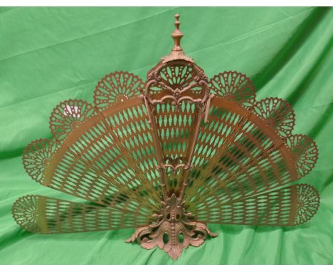 Brass fan firescreen