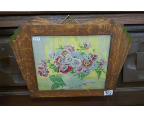 Still life Art Deco oak frame
