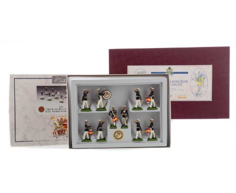 BRITAINS MODEL SOLDIERS,two boxed sets comprising United States Army Band of Washington D.C. and The Drum and Bugle Team of F