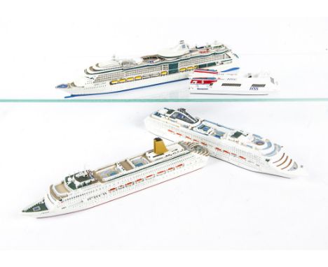 Ocean Cruise Liners 1:1200 scale  metal waterline models, G086 Jewel of the Seas, Mercator M937 Sun Princess, M933 Oriana and