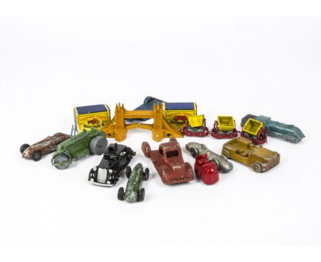 Various Diecast Vehicles and Tower Bridge, Matchbox 1:75  No 34 VW Van, No 40 Bedford 7-Ton Tipper, both in original boxes, C