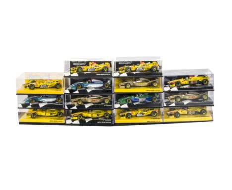 Minichamps 1:43 Scale F1 Models, A cased collection of Jordans, comprising limited edition, Ralf Schumacher Collection, 98434