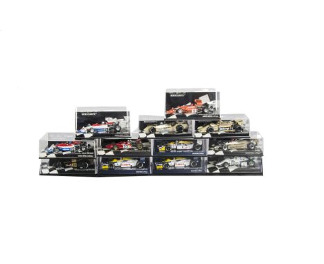 Minichamps 1:43 Scale 1970S/80S F1 Models, A cased collection of Ford, Williams and Arrows models, comprising, Williams FW07,