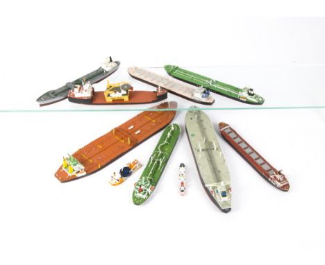 Various makers and scales metal and resin waterline models, large scale, SX 85 Nanny, 170 Freisland, 144 British Skill, 82 Br