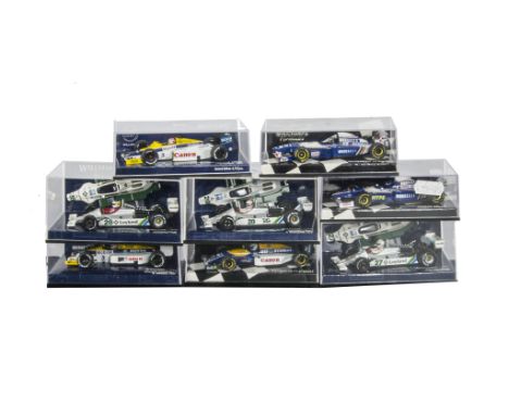 Minichamps 1:43 Scale F1 Models, A cased collection of Williams models, comprising, limited edition examples, 850105 Piquet, 