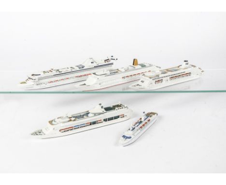Ocean Cruise Liners 1:1200 scale and smaller metal waterline models, unmarked Star Princess, AL 77N 77N (smaller scale), Merc