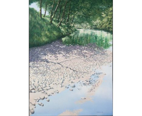 Graham Hillier (British, 1946-2006) Wheeldale Beck, Goathland, North Yorkshire Moors, 1990 signed and dated (lower right) oil
